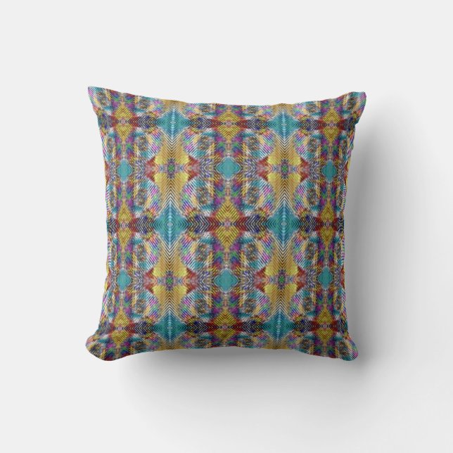 Quilted Design Throw Pillow (Front)