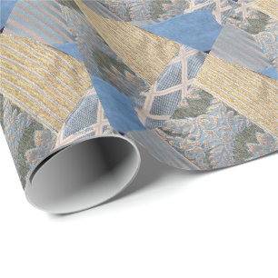 Quilted Fabric Wrapping Paper