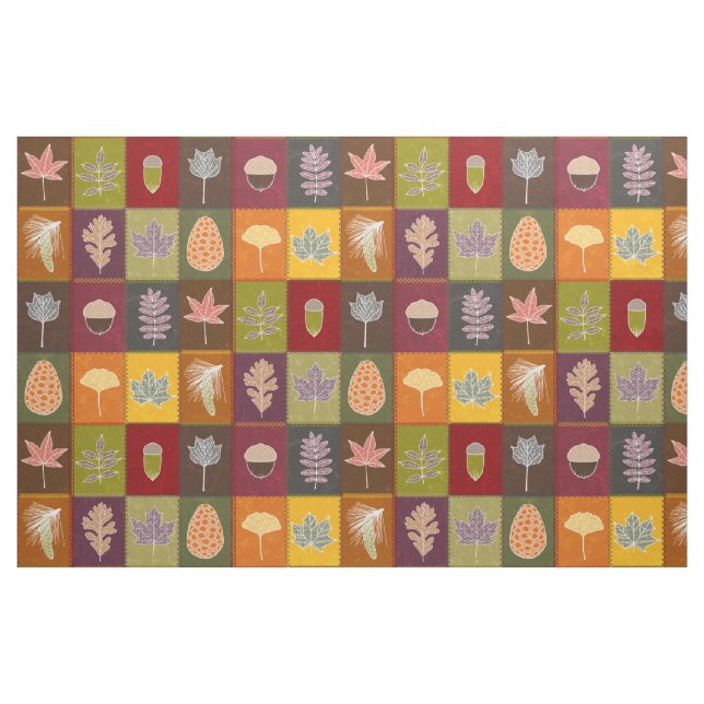 Quilted Fall Leaves  Fabric (Fat Quarter)