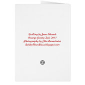 Quilted Floral Blank Card Vertical (Back)