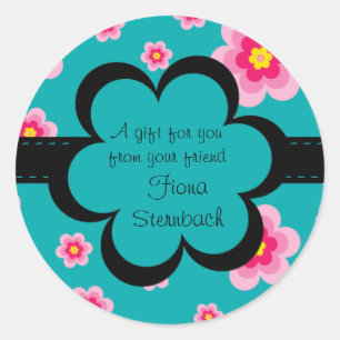 Quilted Floral Gift Sticker
