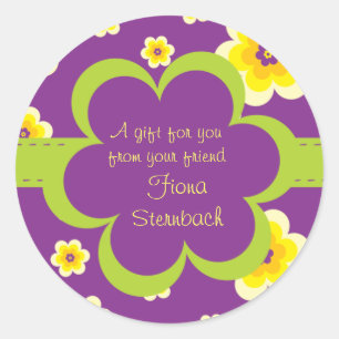 Quilted Floral Gift Sticker