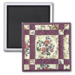Quilted Floral Magnet at Zazzle