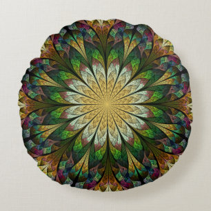 Quilted Flower Round Pillow