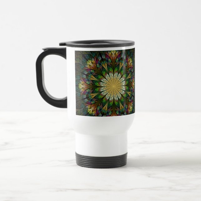 Quilted Flower Travel Mug (Left)