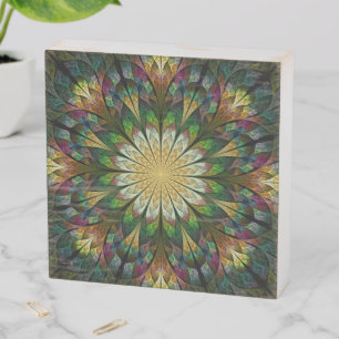 Quilted Flower Wooden Box Sign