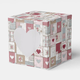 Quilted Hearts Favor Boxes
