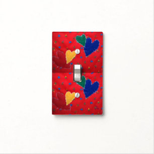 Quilted Hearts Light Switch Cover