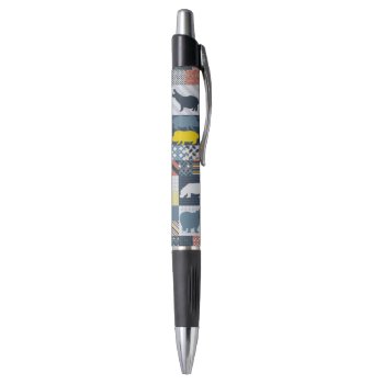 Quilted Hippos Pen by CreativeClutter at Zazzle