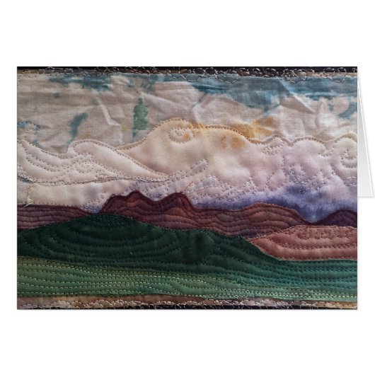 Quilted landscape hills and sky cards (Front Horizontal)