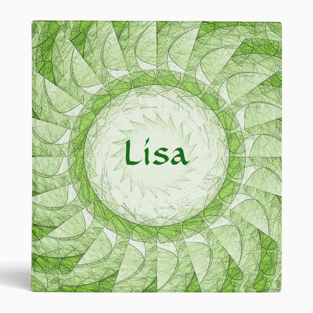 Quilted Leaves Personalized Binder (Front)