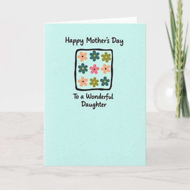 Quilted Mothers Day Design Card (Front)