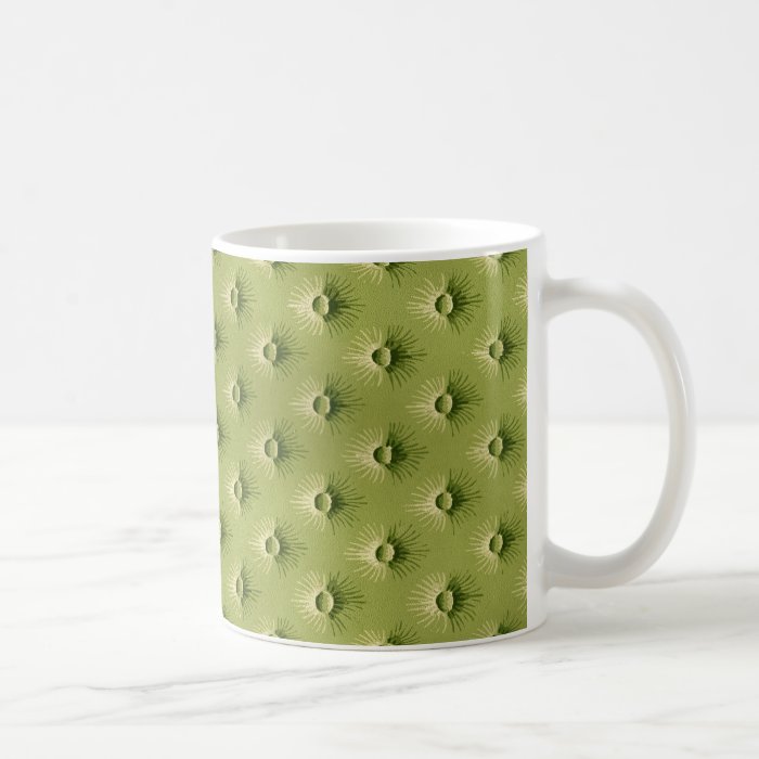 Quilted Olive Vintage Wallpaper Mugs