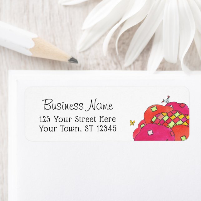 Quilted Patchwork Tree Design Label (Insitu)