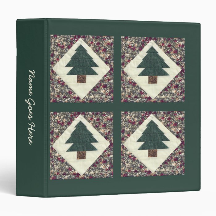 Quilted Pine Trees Binder