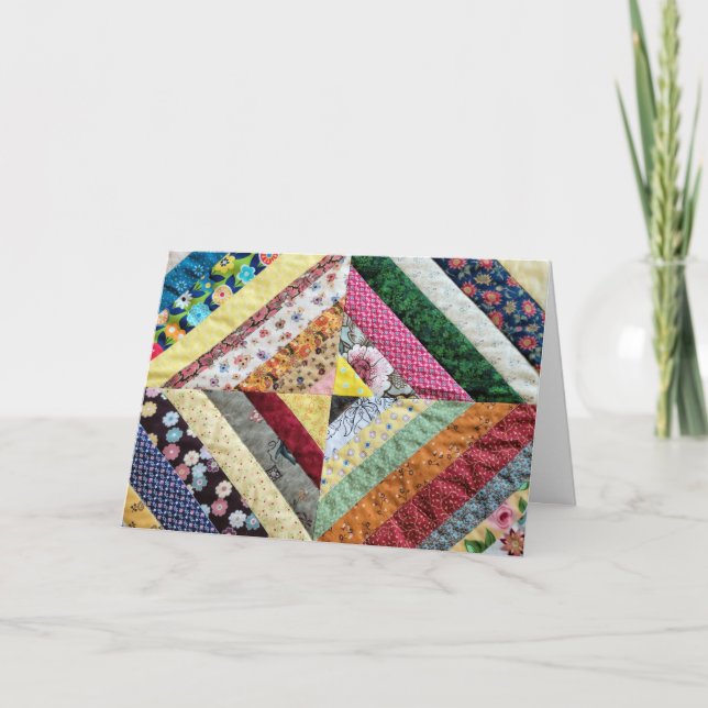 Quilted Print Pattern for Birthday Card (Front)