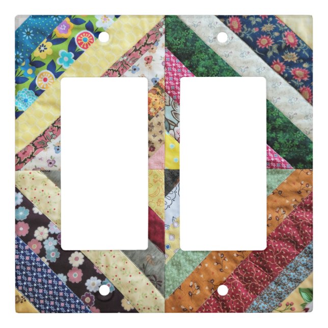 Quilted Print Pattern  Light Switch Cover (Front)