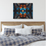 Quilted Star Abstract in Blues Canvas Print