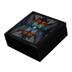 Quilted Star Abstract in Blues Gift Box