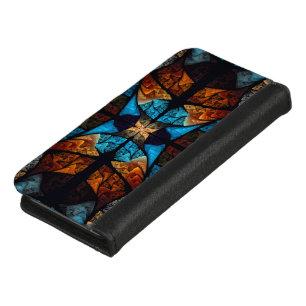 Quilted Star Abstract in Blues iPhone 8/7 Wallet Case