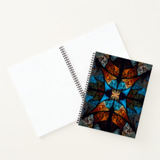 Quilted Star Abstract in Blues Notebook