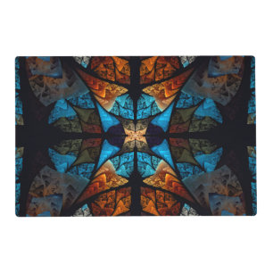 Quilted Star Abstract in Blues Placemat