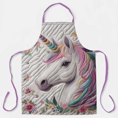 Quilted Unicorn Apron