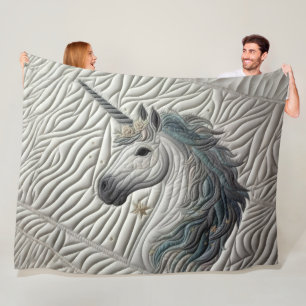 Quilted Unicorn Fleece Blanket
