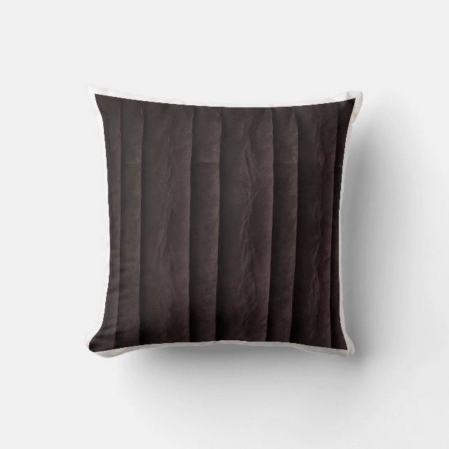 Quilted Velvet Channel Plush Vertical Pattern Throw Pillow (Front)