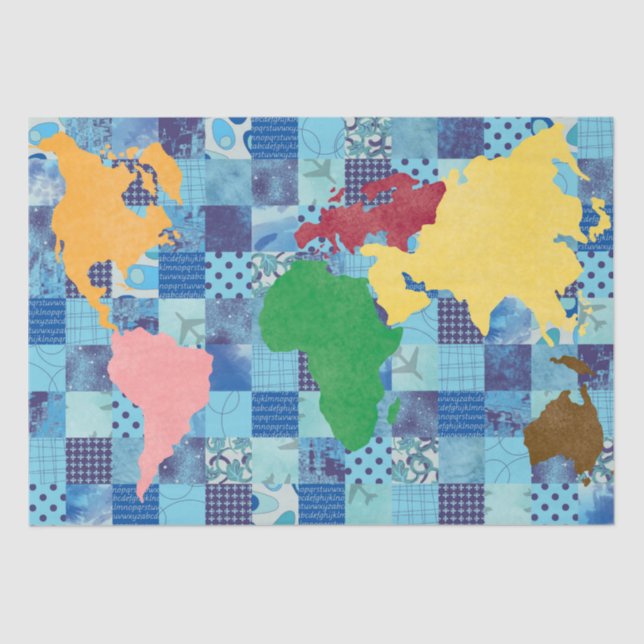 Quilted World Tissue Paper (Front)