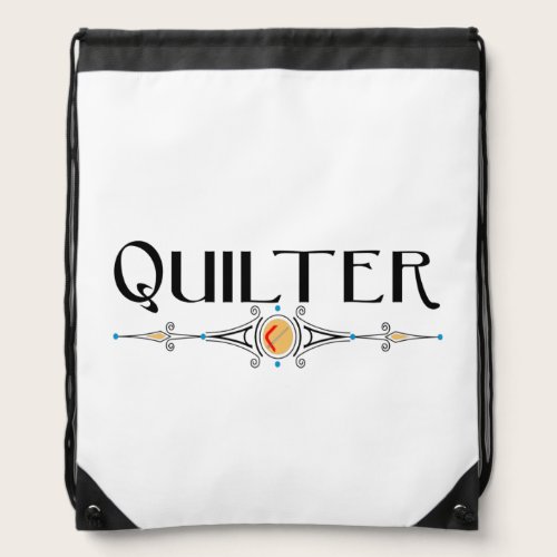Quilter Decorative Line Drawstring Bag
