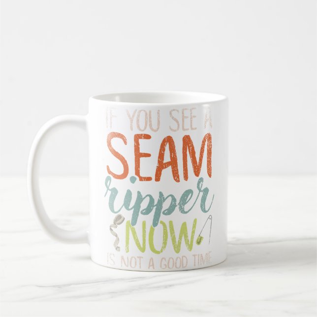 Quilter Fabric Seamstress Craft Quilting Sewer Fun Coffee Mug (Left)