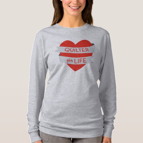 Quilter for Life Scoop_neck Sweatshirt T_Shirt