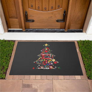 Quilter Merry Christmas Tree Quilt Block Quilting Doormat