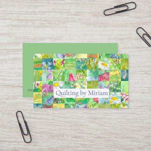 Quilter Patchwork Quilt Sewing Seamstress Crafter Business Card