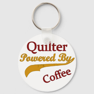 Quilter Powered By Coffee Keychain