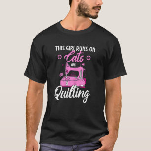 Quilter  Quilt This Girl Runs On Dogs And Quilting T-Shirt