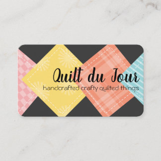 Quilter quilting seamstress sewing fabric patch business card