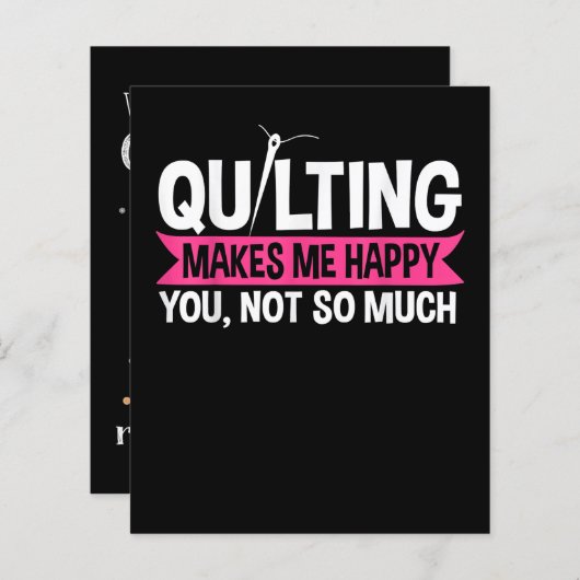 Quilter Quilting Sewing Gifts (Front/Back)