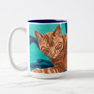 Quilter’s cat Two-Tone coffee mug