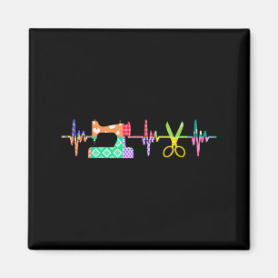 Quilter Sewing Heartbeat For Quilting Lover Mm Magnet