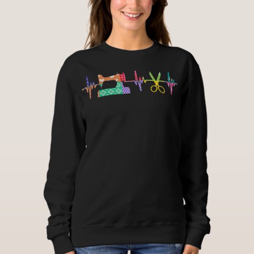 Quilter Sewing Heartbeat For Quilting Lover MM  Sweatshirt