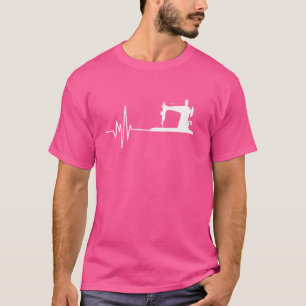 Quilter Sewing Heartbeat Quilting Lover Sewing Mac T-Shirt