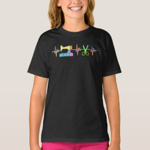 Quilter Sewing Heartbeat - Quilting Lover T-Shirt