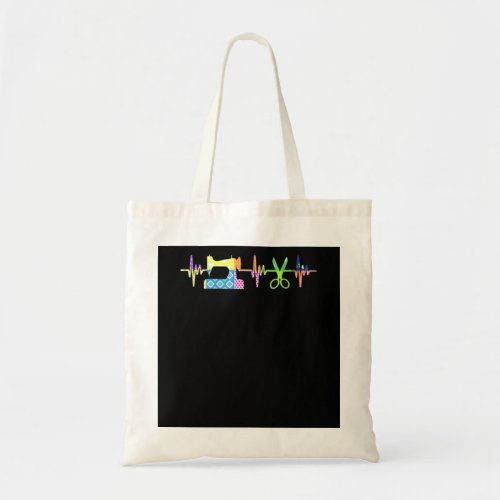 Quilter Sewing Heartbeat _ Quilting Lover Tote Bag