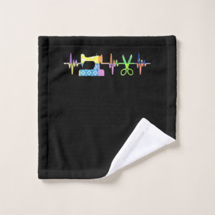 Quilter Sewing Heartbeat - Quilting Lover Wash Cloth