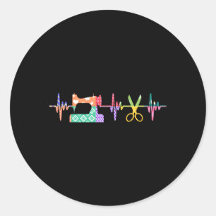 Quilter Sewing Hebeat For Quilting Mm Classic Round Sticker