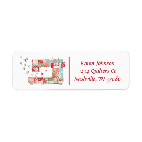 Quilter Sewing Machine Address Labels