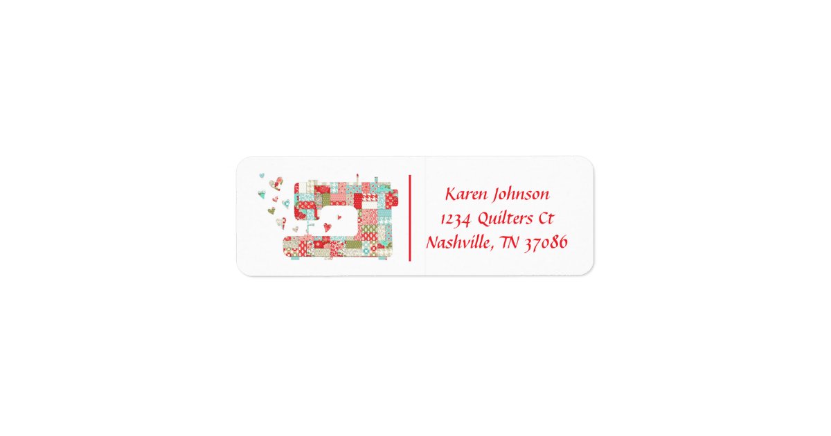 Quilter Sewing Machine Address Labels Zazzle
