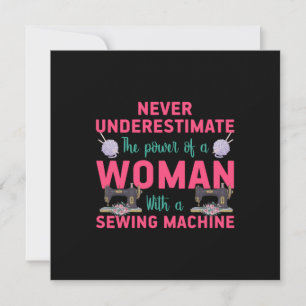 Quilter The Power Of A Woman With A Sewing Machine Holiday Card